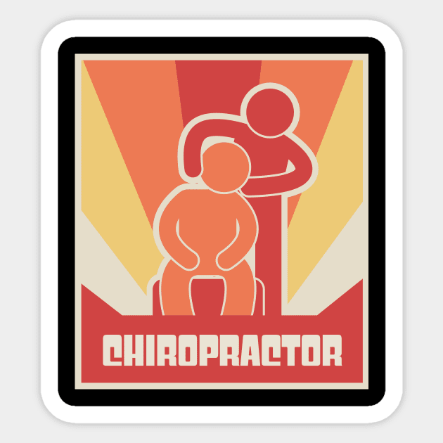 Retro Chiropractor Chiropractic Massage Poster Sticker by MeatMan